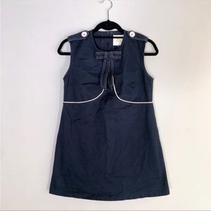 Dear Creatures! Rare navy blue (dark) mini dress called “Nine to Five”. Medium.